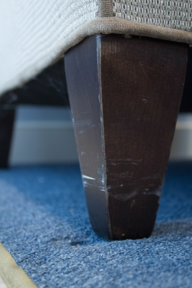 Ethan Allen Upholstered Chair and Ottoman