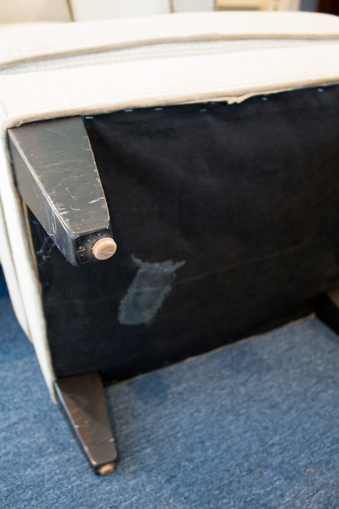 Ethan Allen Upholstered Chair and Ottoman