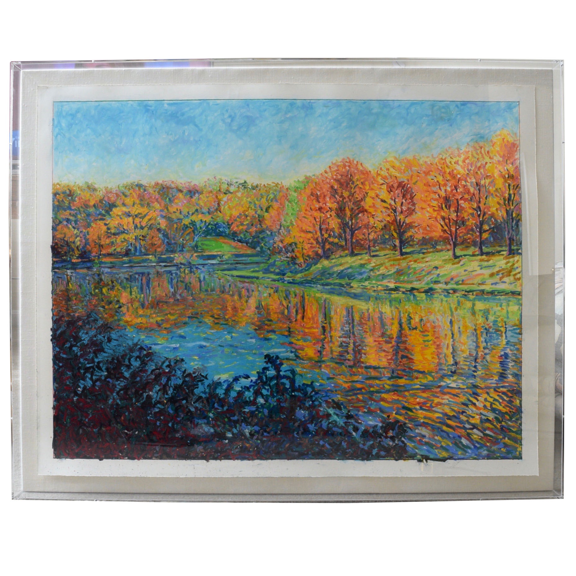 John Kluesener Original Oil Pastel Drawing