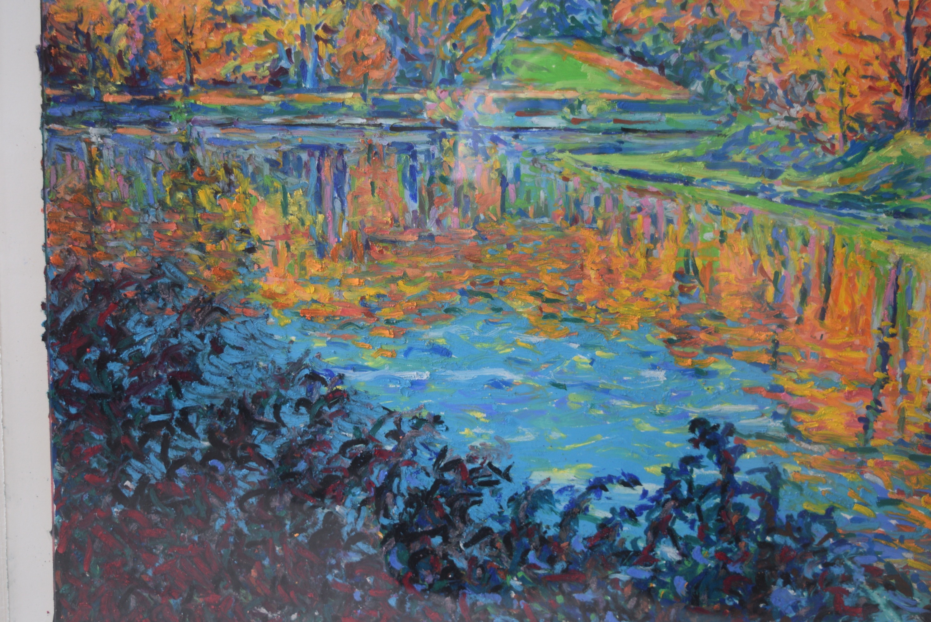 John Kluesener Original Oil Pastel Drawing