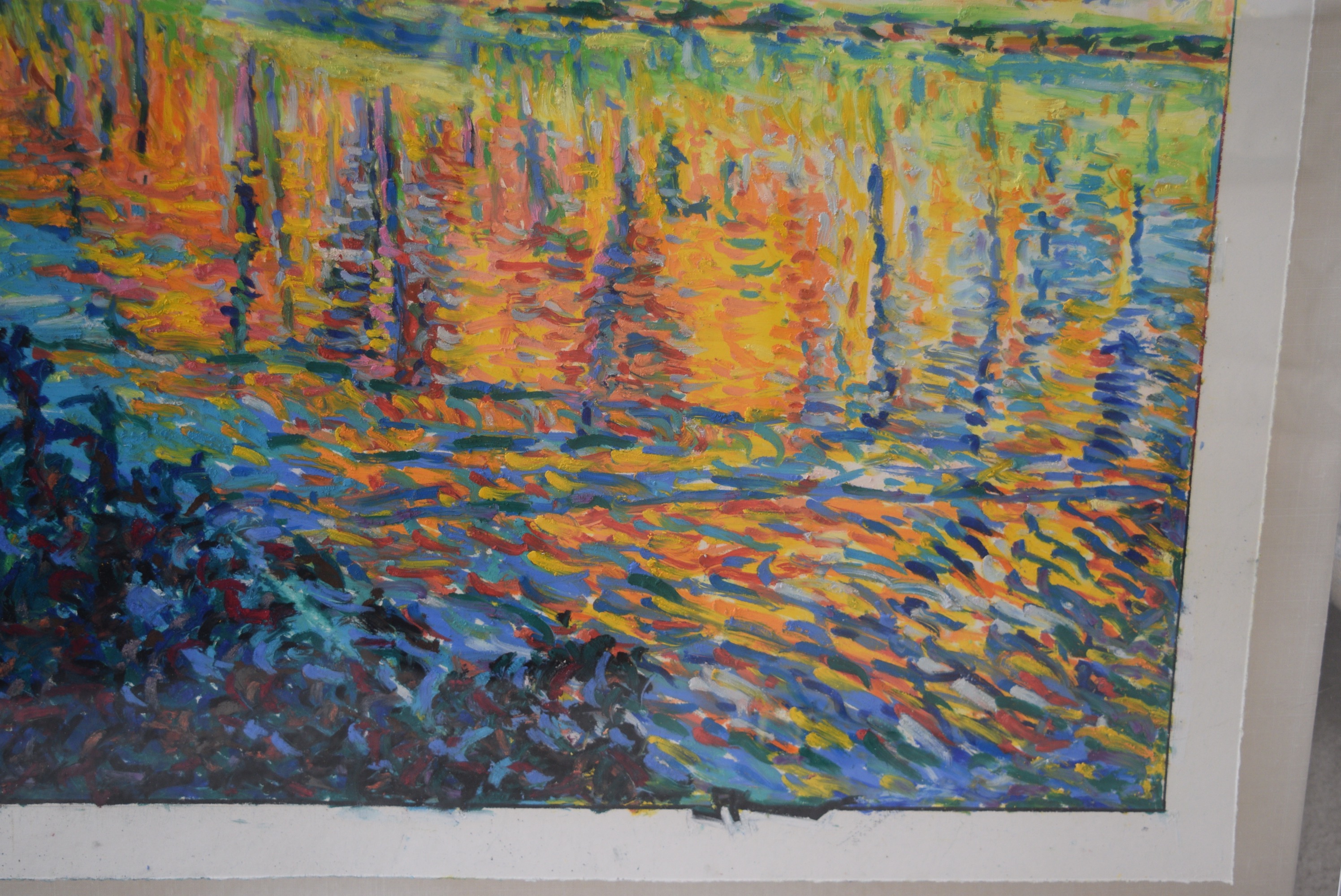 John Kluesener Original Oil Pastel Drawing