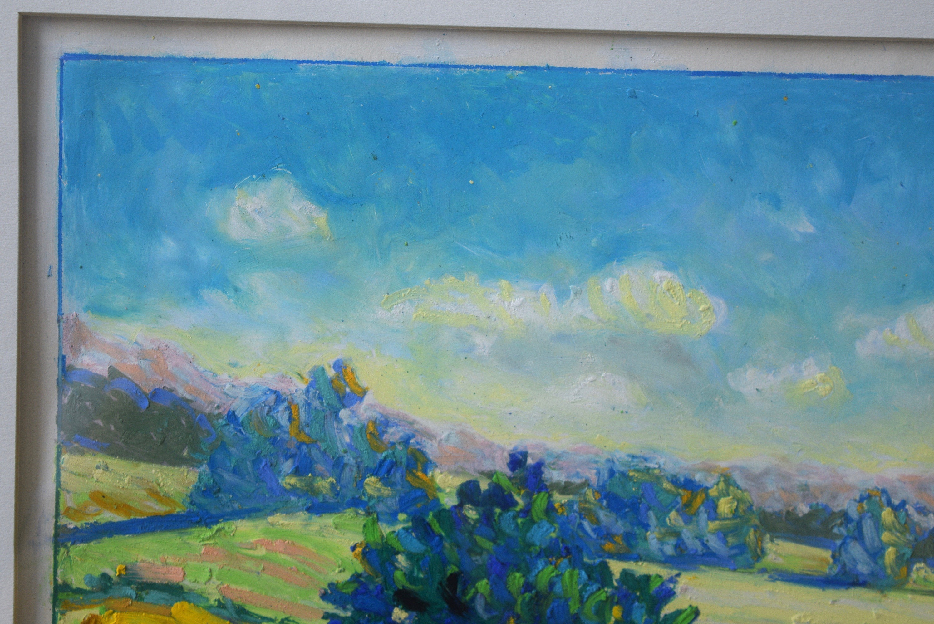 John Kluesener Original Oil Pastel Drawing