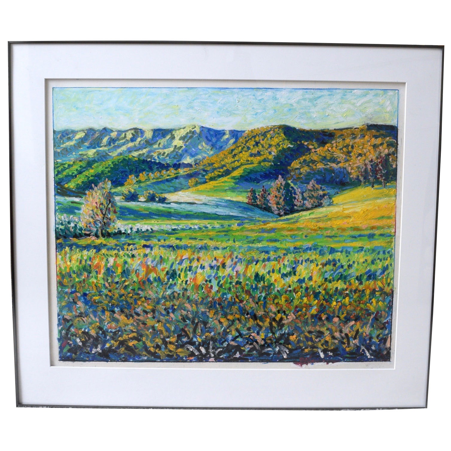 John Kluesener Original Oil Pastel Drawing