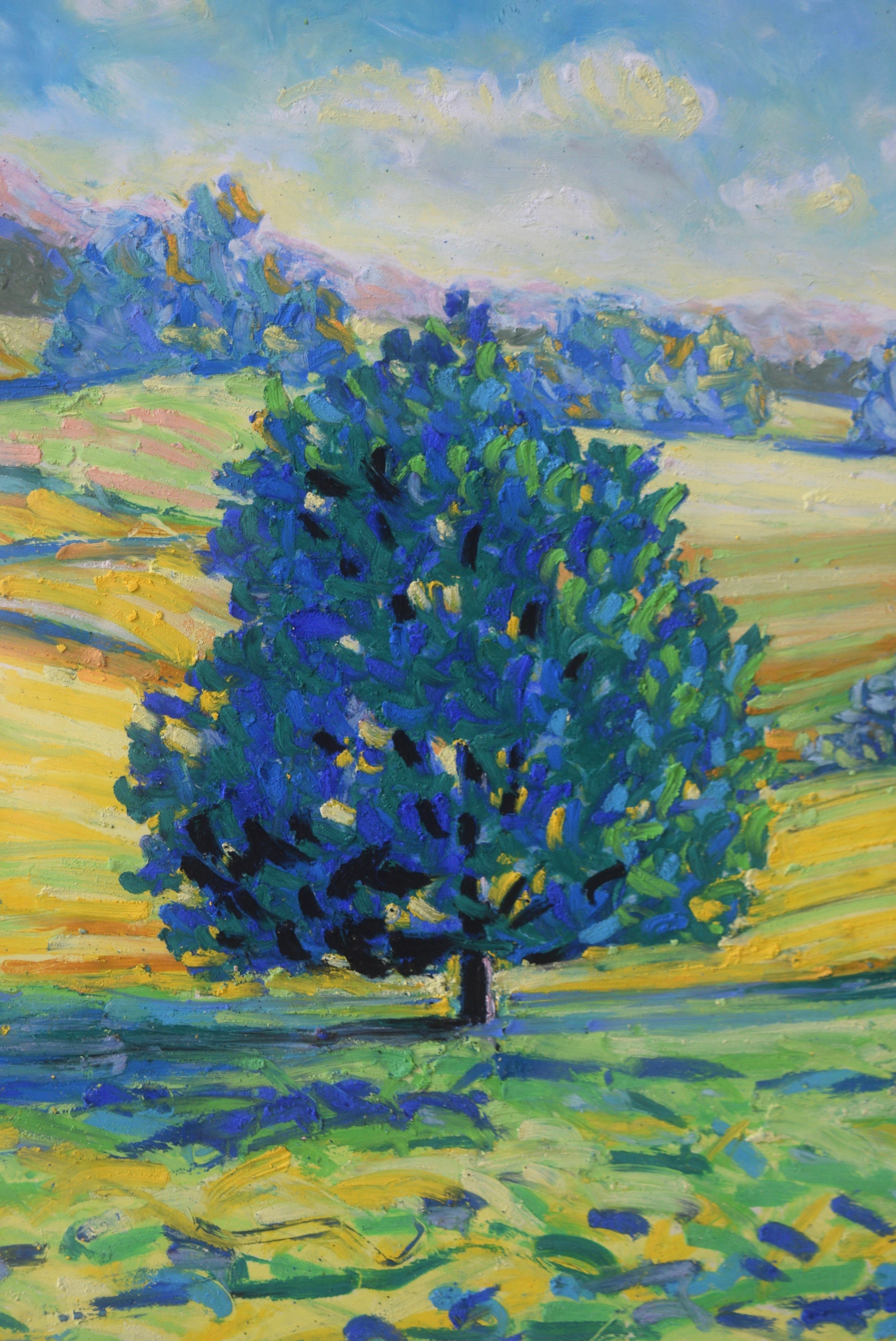 John Kluesener Original Oil Pastel Drawing