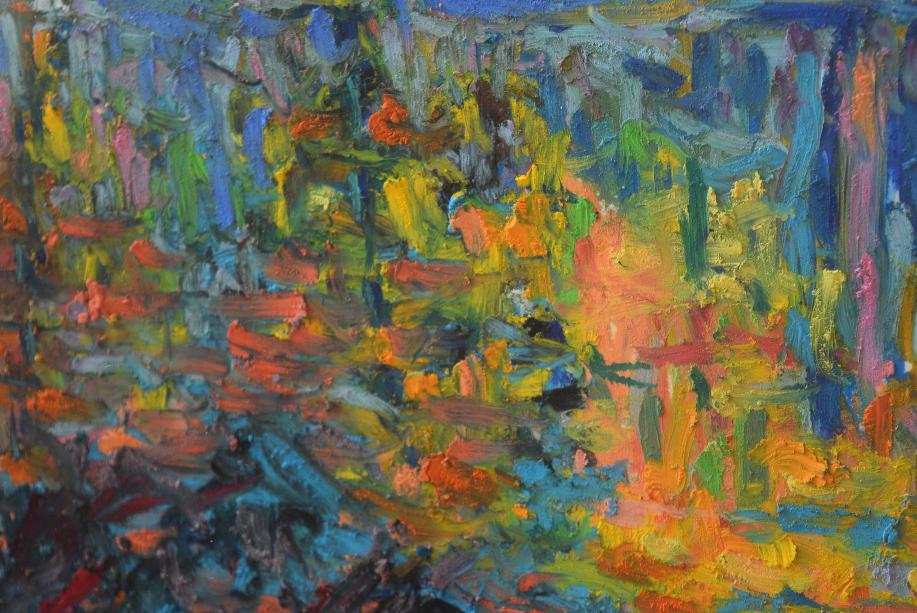 John Kluesener Original Oil Pastel Drawing