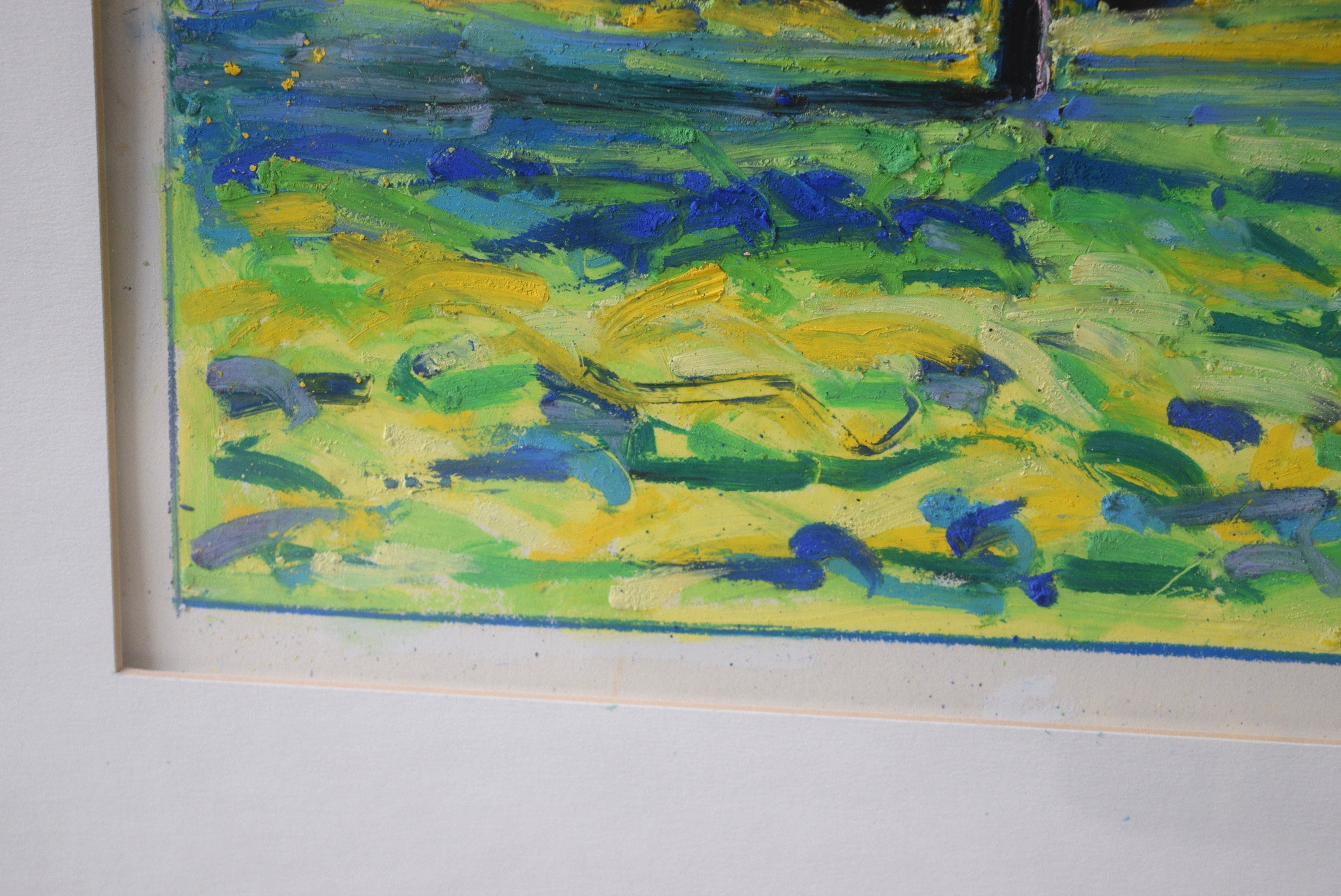 John Kluesener Original Oil Pastel Drawing