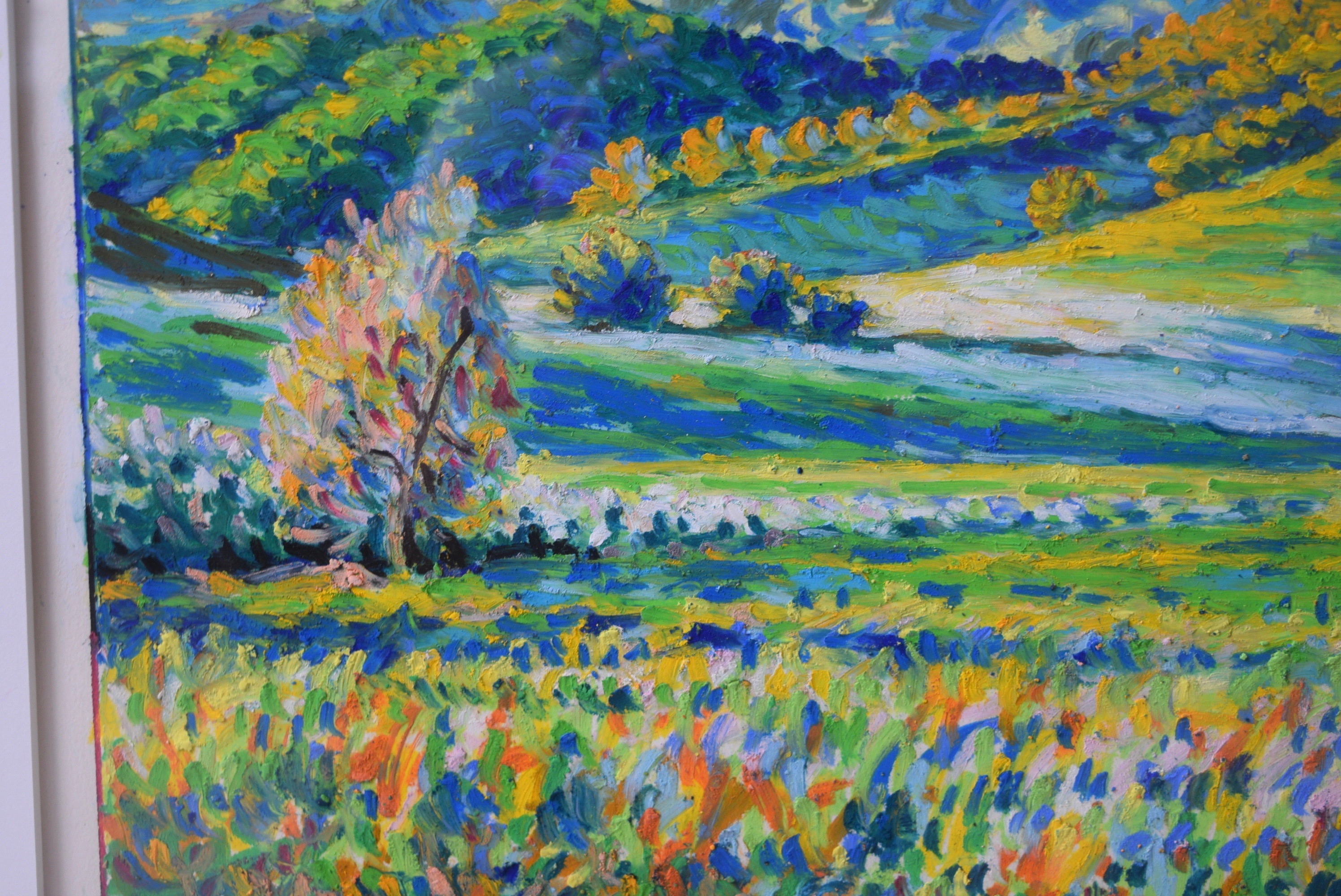 John Kluesener Original Oil Pastel Drawing