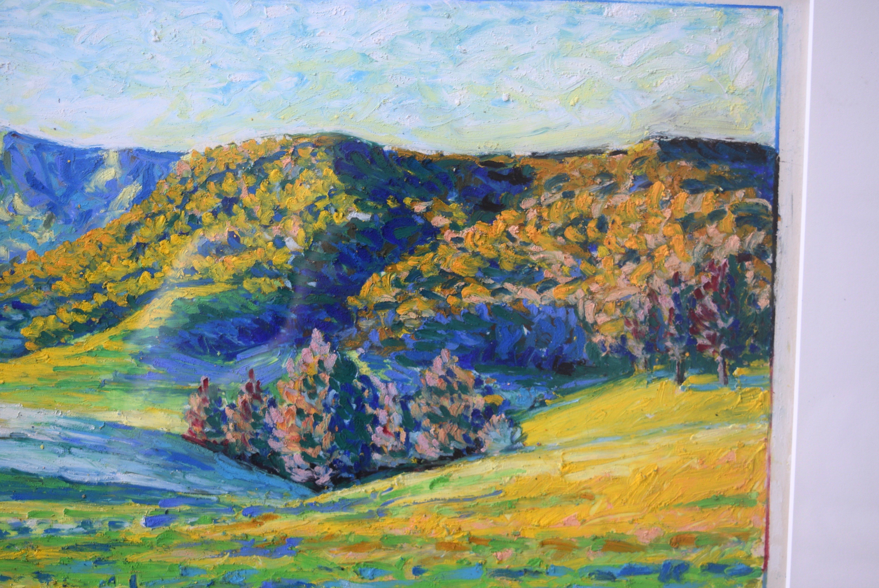 John Kluesener Original Oil Pastel Drawing