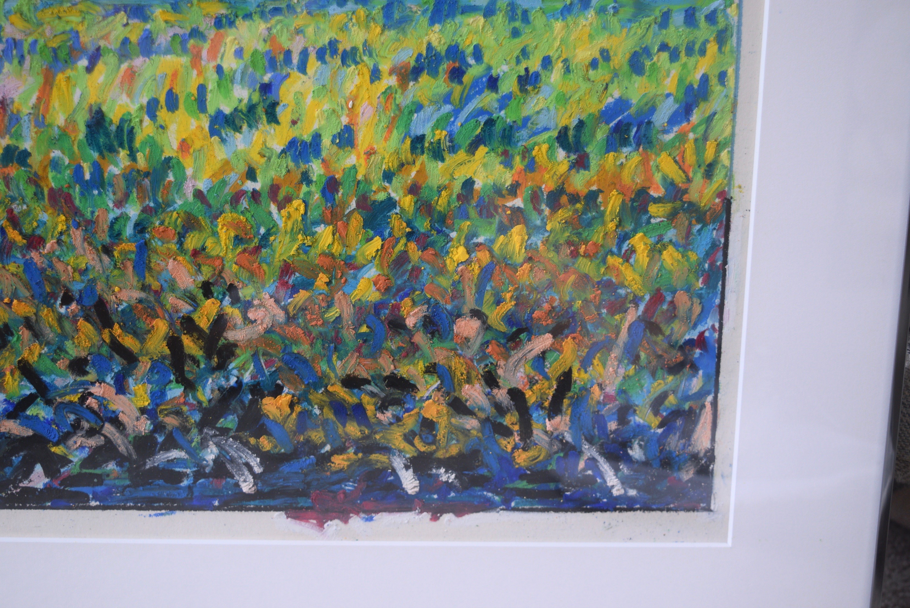 John Kluesener Original Oil Pastel Drawing