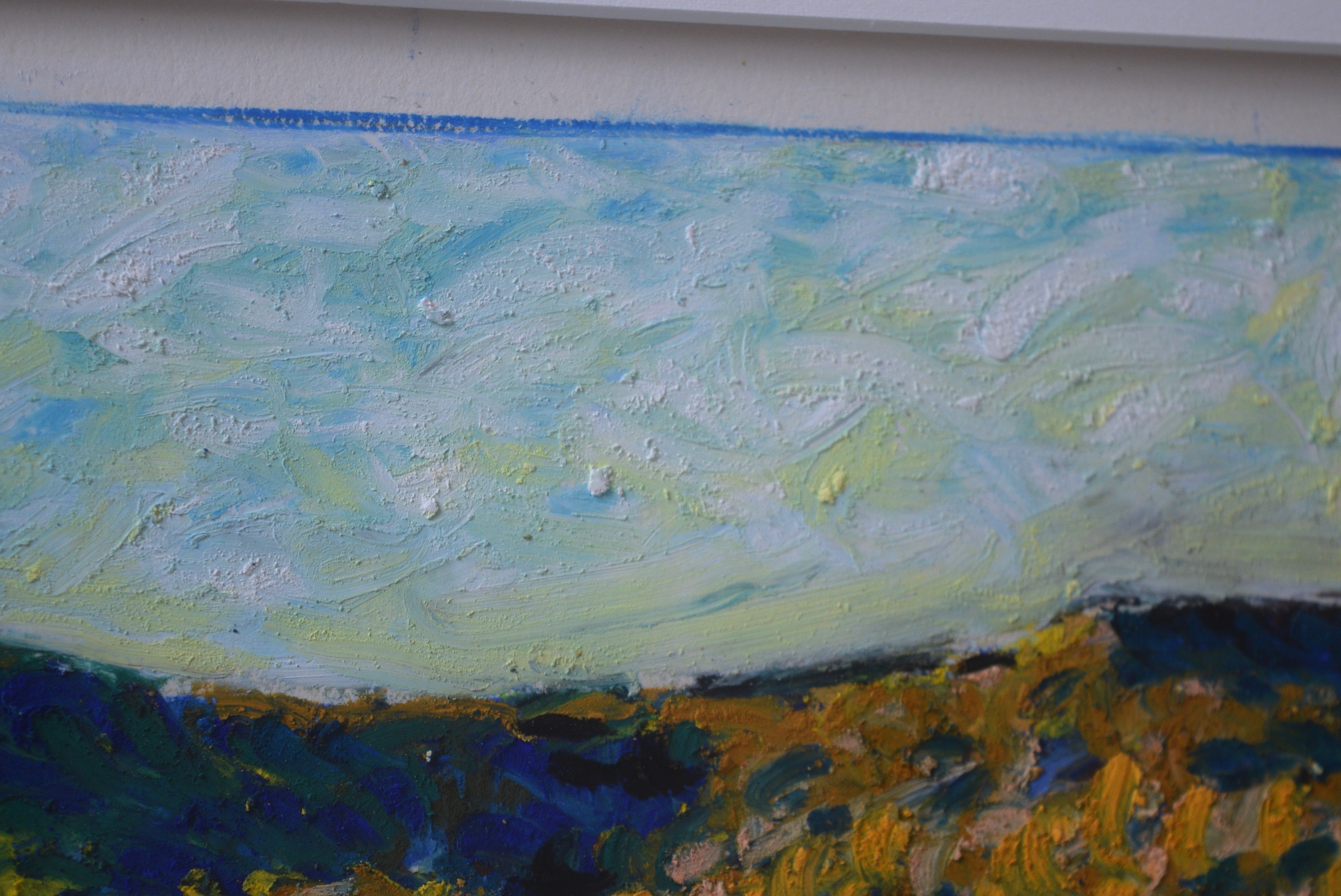 John Kluesener Original Oil Pastel Drawing