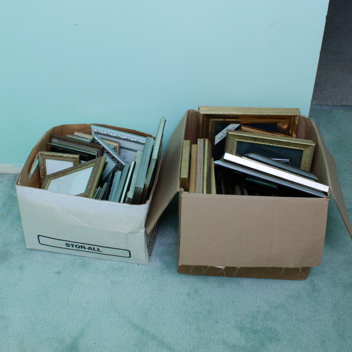 Large Collection of Metallic Tone Picture Frames