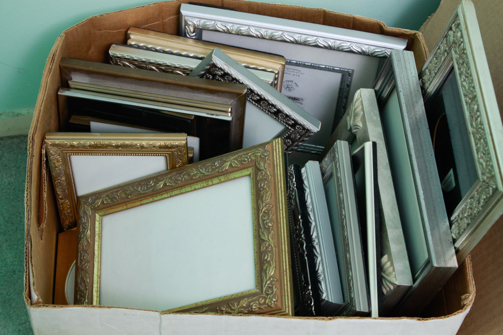 Large Collection of Metallic Tone Picture Frames