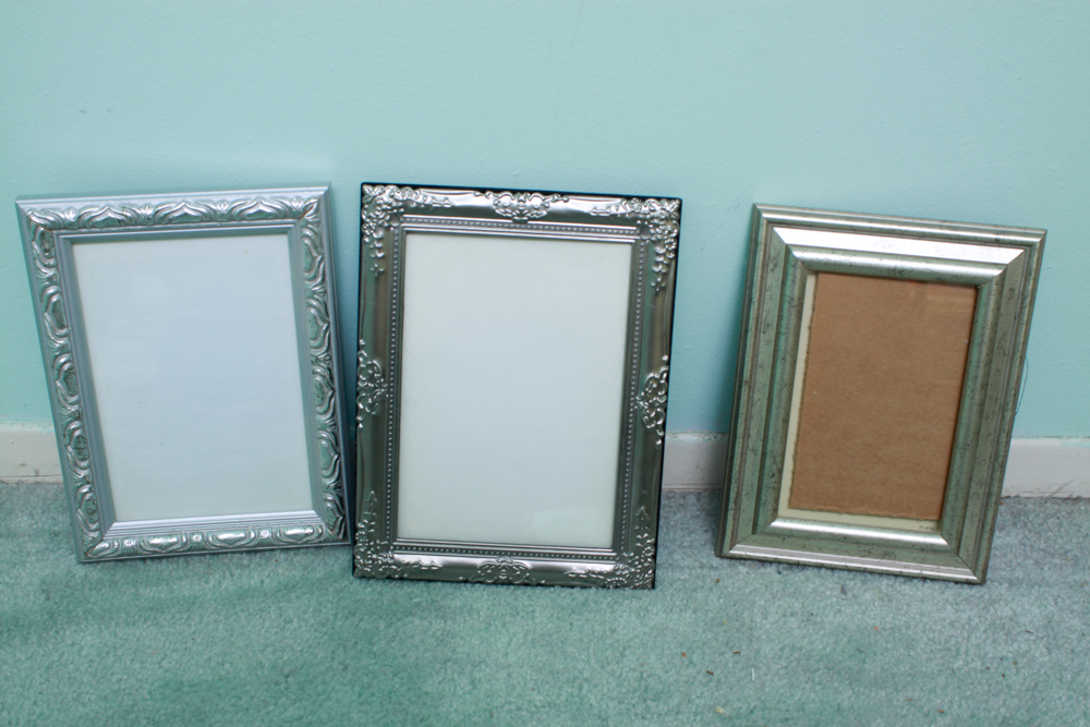 Large Collection of Metallic Tone Picture Frames
