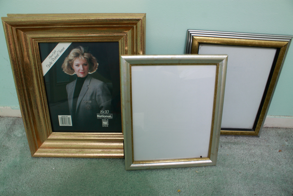 Large Collection of Metallic Tone Picture Frames