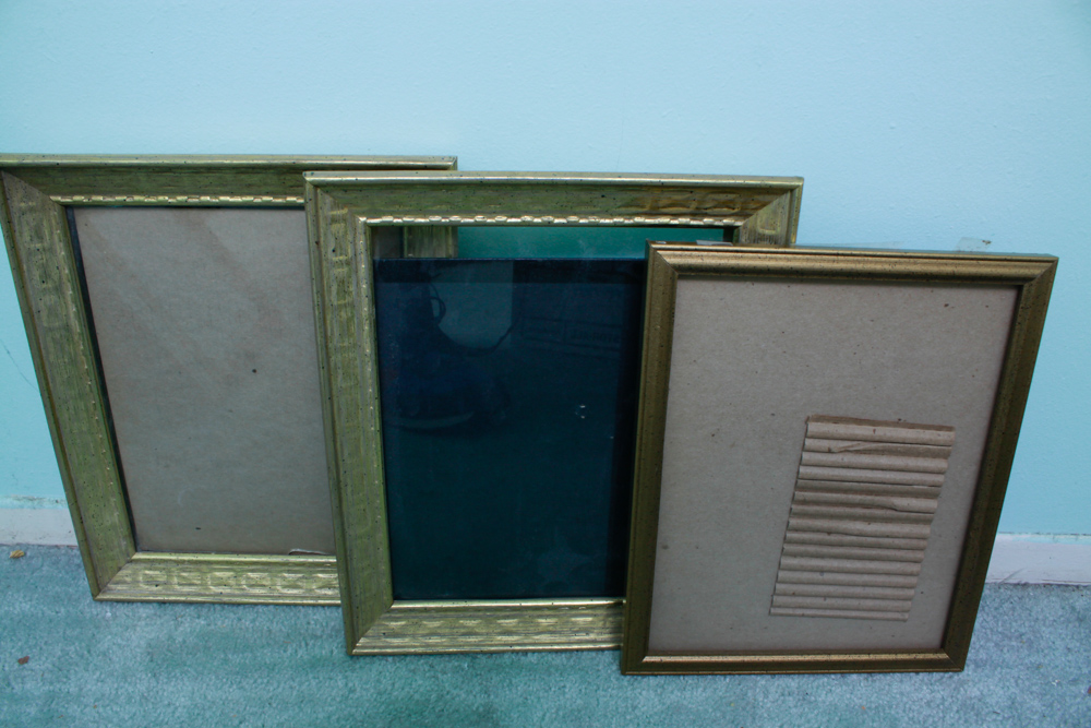 Large Collection of Metallic Tone Picture Frames