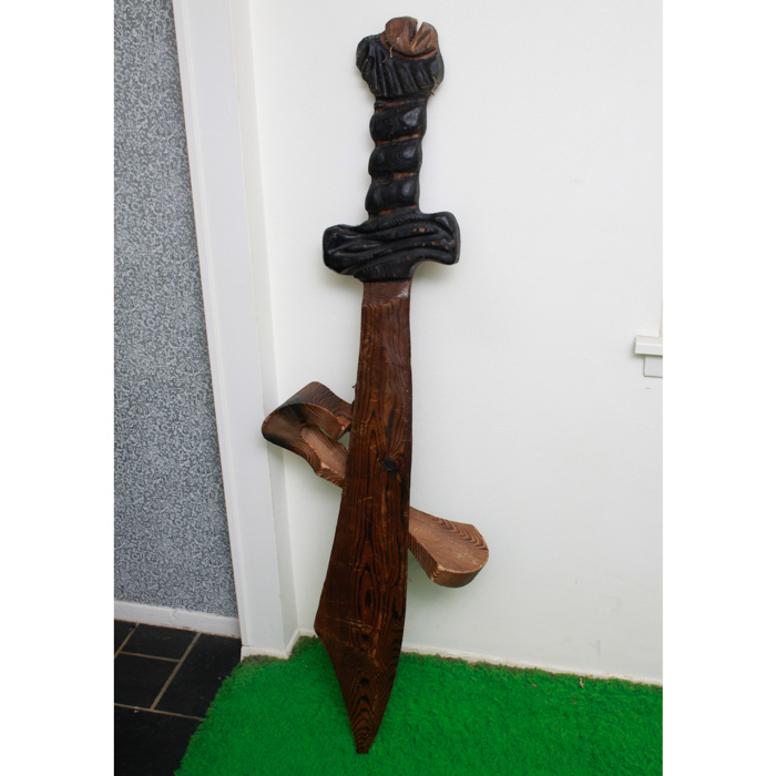 Decorative Carved Wood Sword