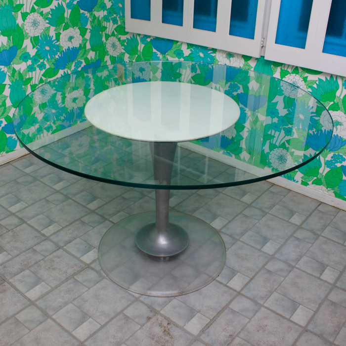 Chromcraft Mid-Century Modern Glass Top Table
