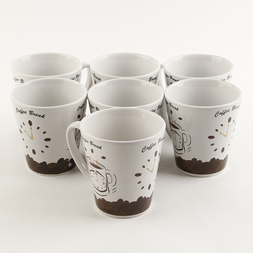 Set of Nine "Coffee Break" Coffee Mugs by Trisa
