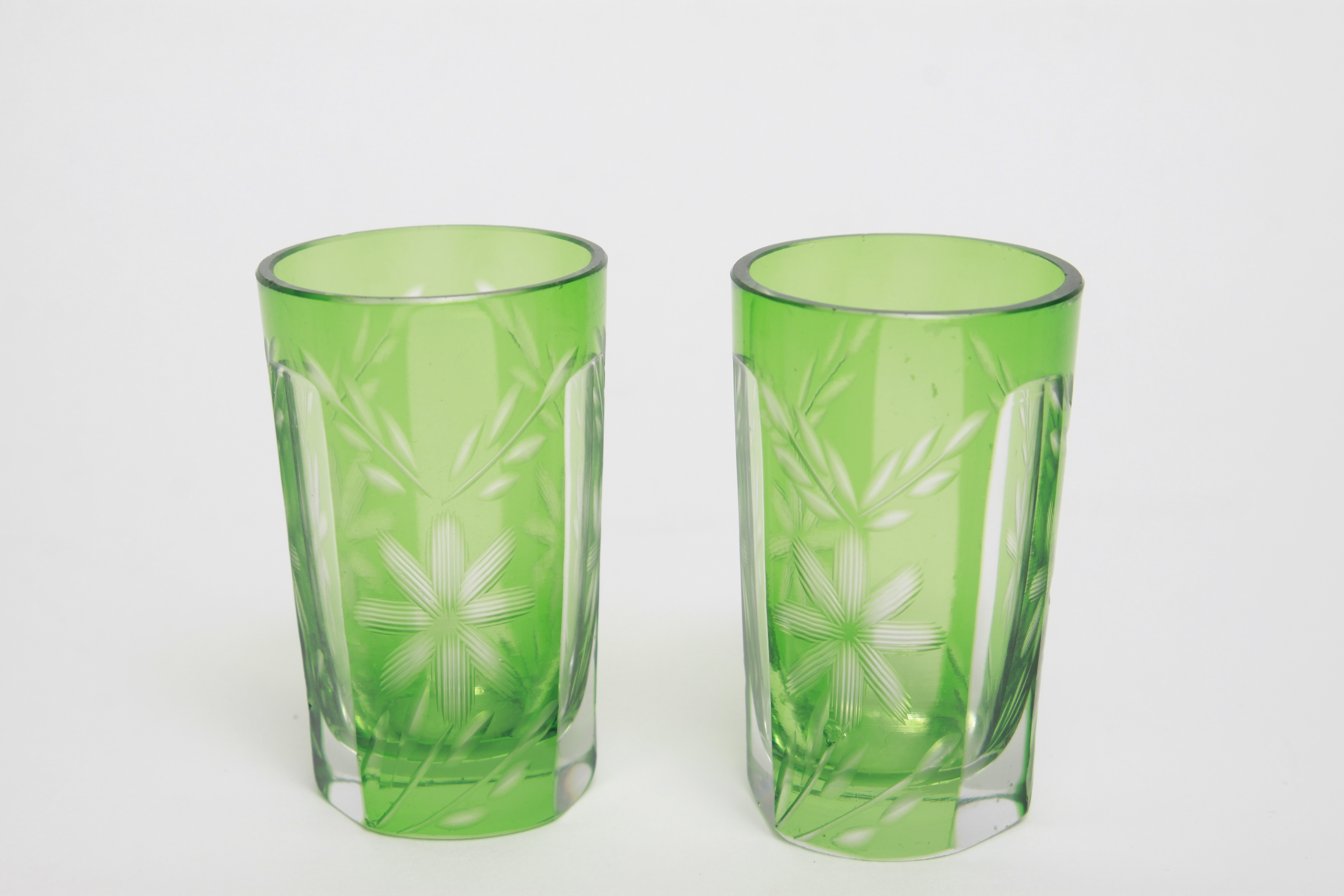 Emerald Cut-to-Clear Crystal Decanter Set