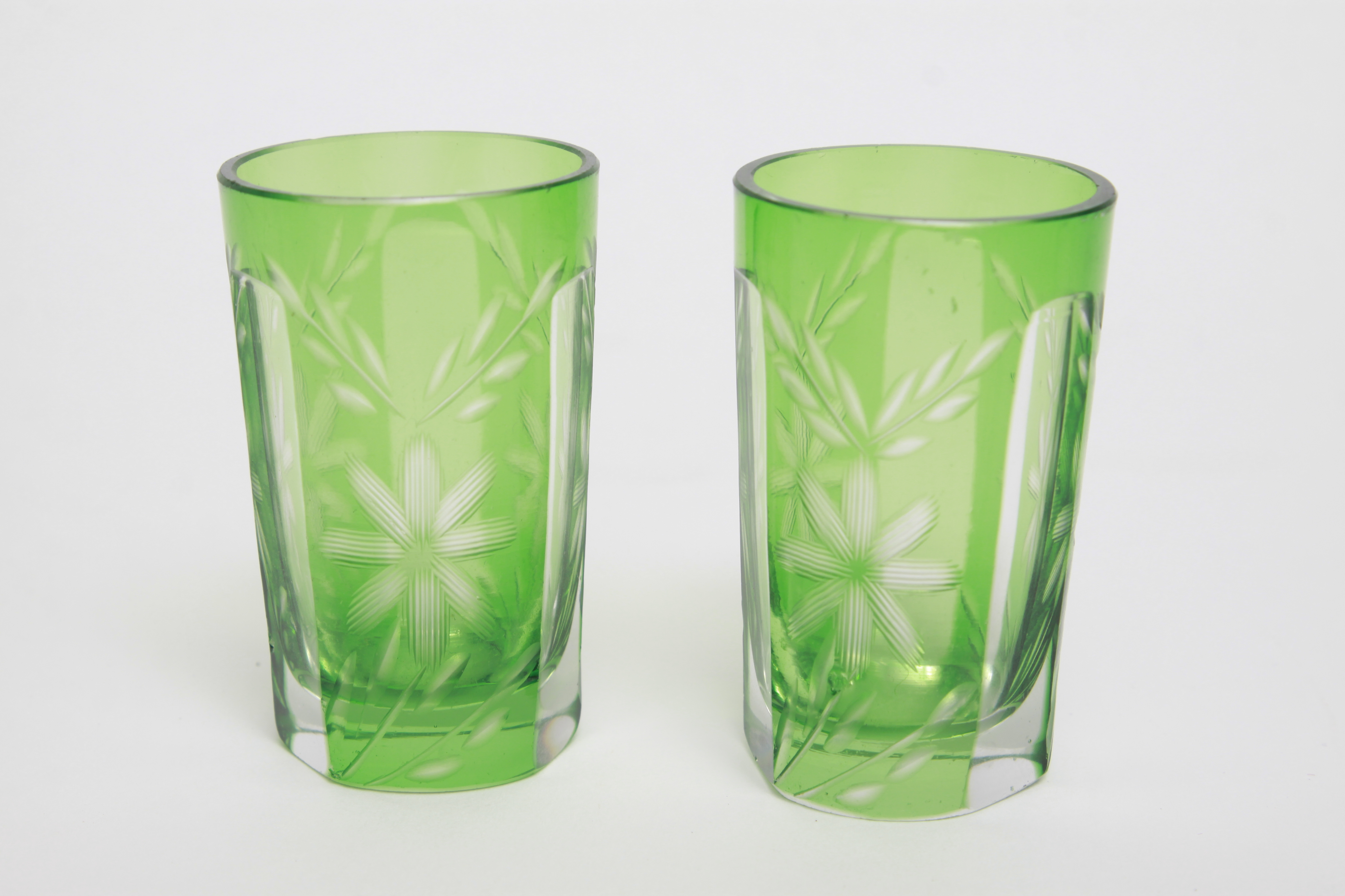 Emerald Cut-to-Clear Crystal Decanter Set