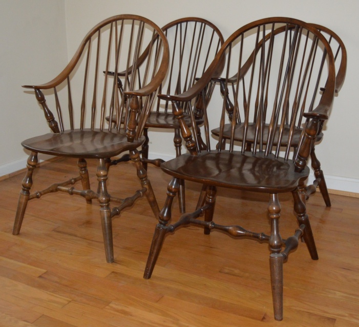 Four Vintage Hale of Vermont Windsor Chairs