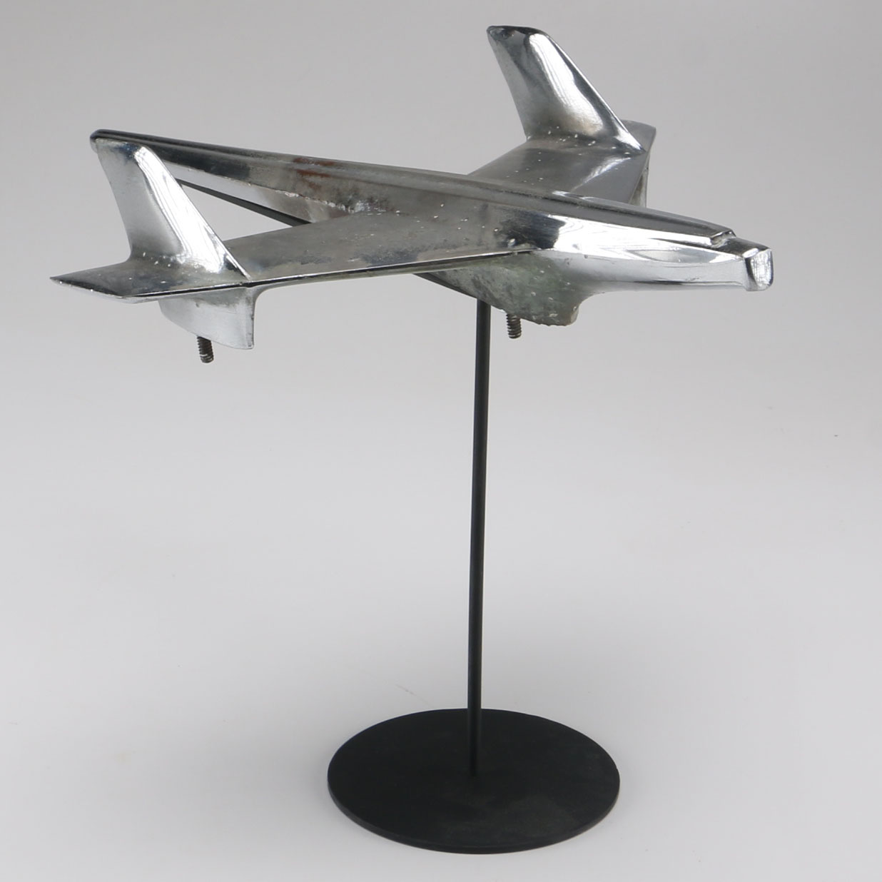 1950s Chrome Metal Plane Chevrolet Hood Ornament