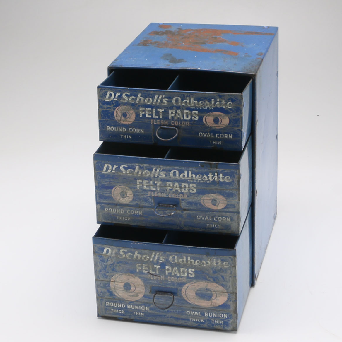 Vintage Dr. Scholl's Metal Pharmacy Display