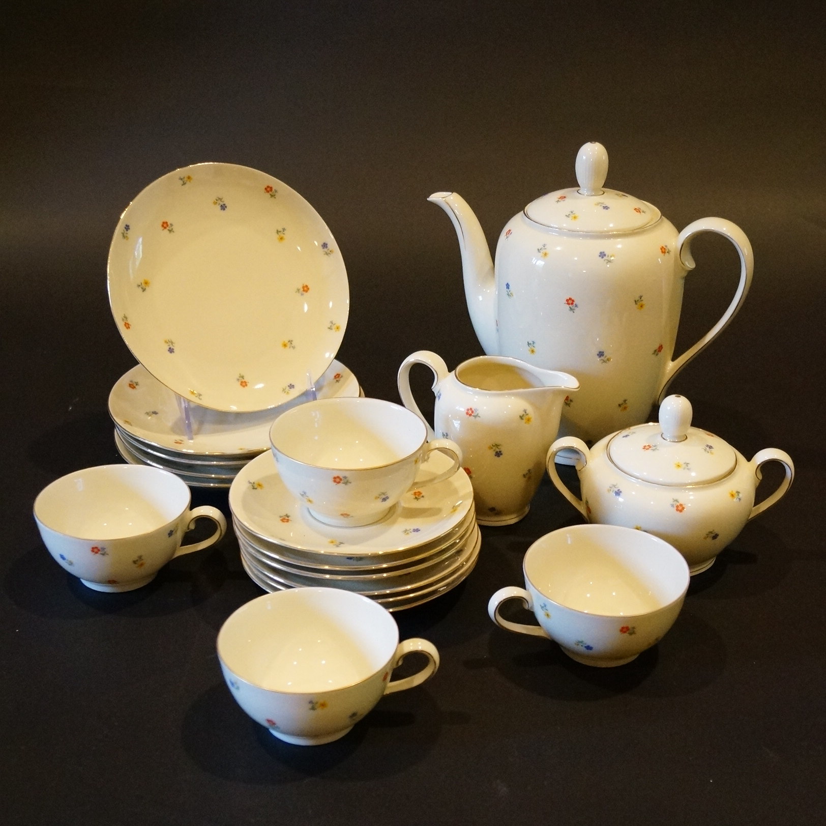 Circa 1915 Schirnding Bavaria Porcelain Tea Set