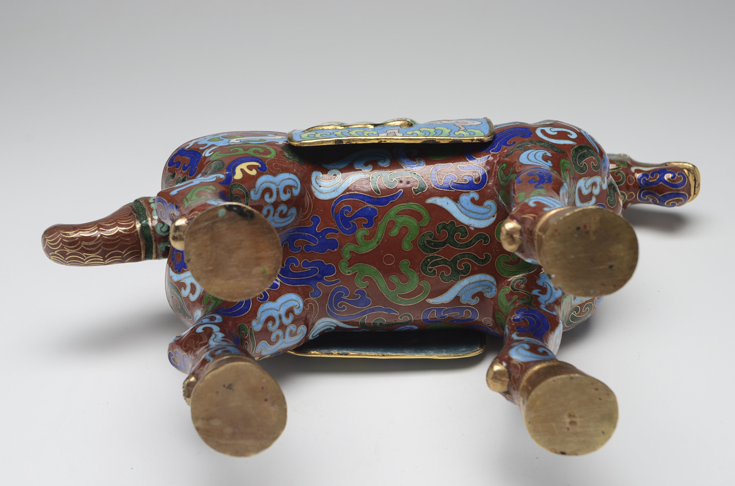 Vintage Chinese Cloisonné Enamel Horse Figure