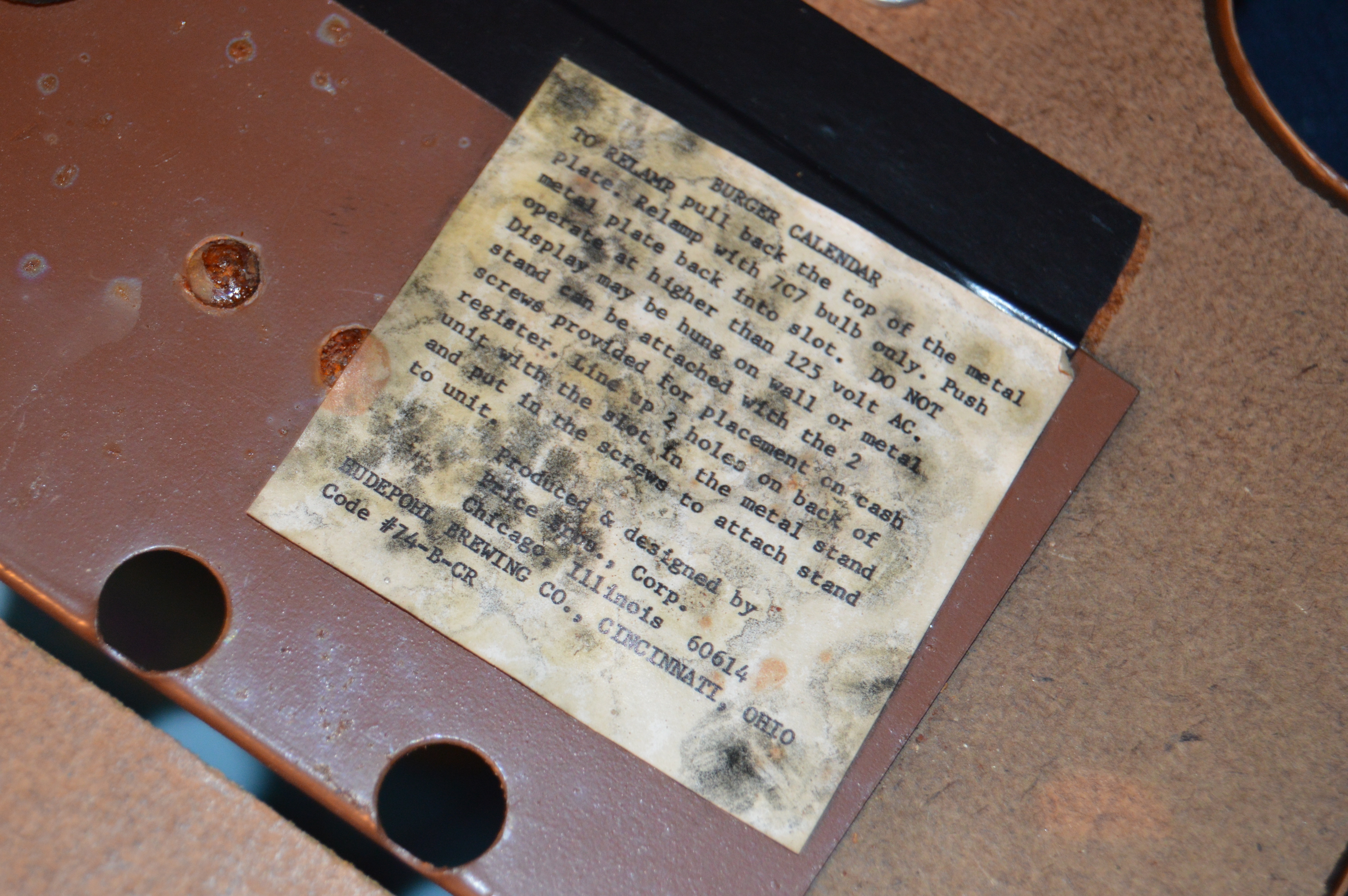Vintage Burger Beer Backlit Sign