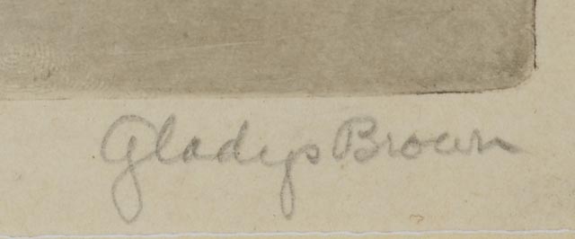 Gladys Brown Edwards Original Equine Drypoint Etching