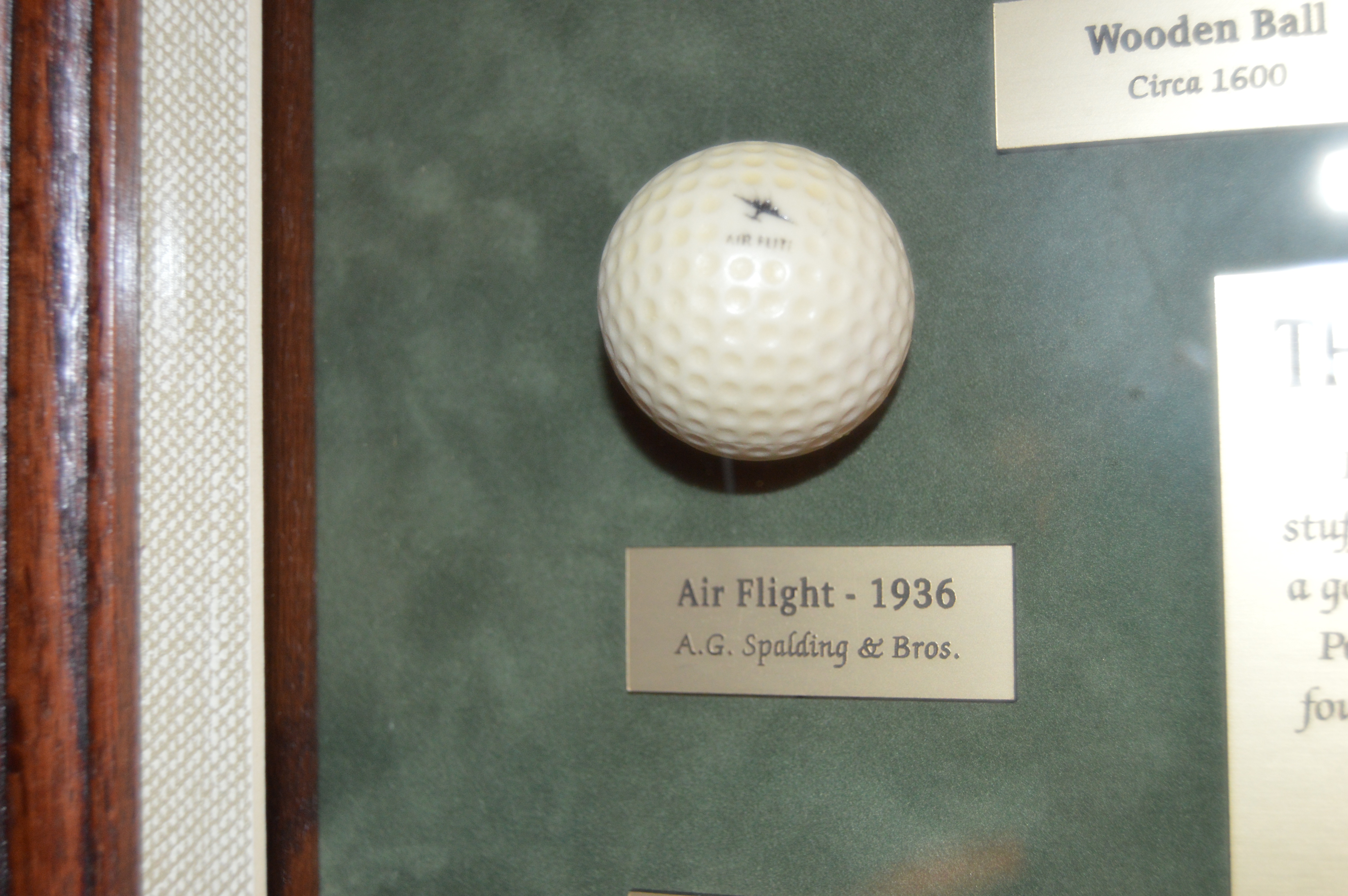 "The Development of the Golf Ball" Shadow Box Frame
