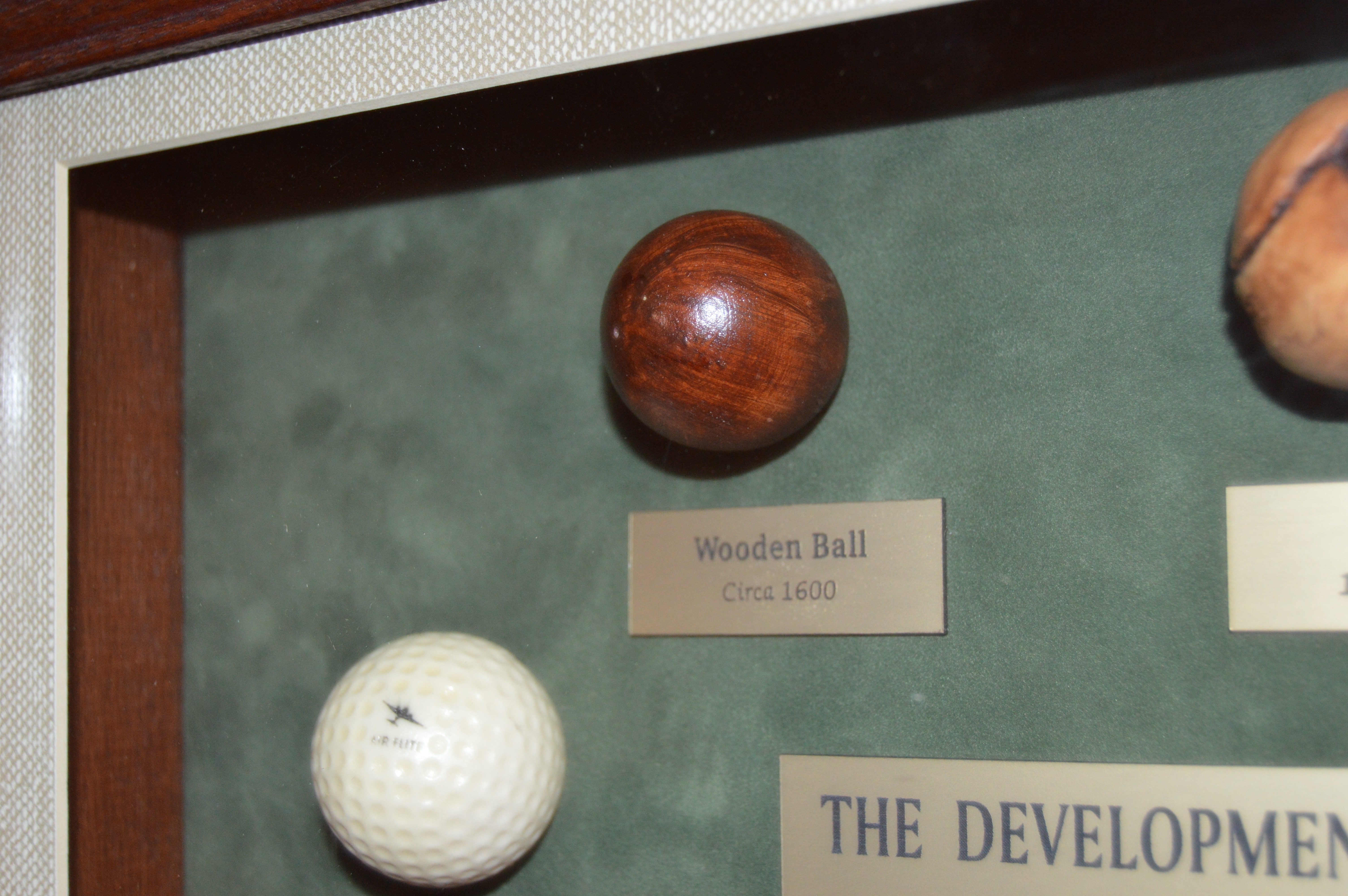 "The Development of the Golf Ball" Shadow Box Frame