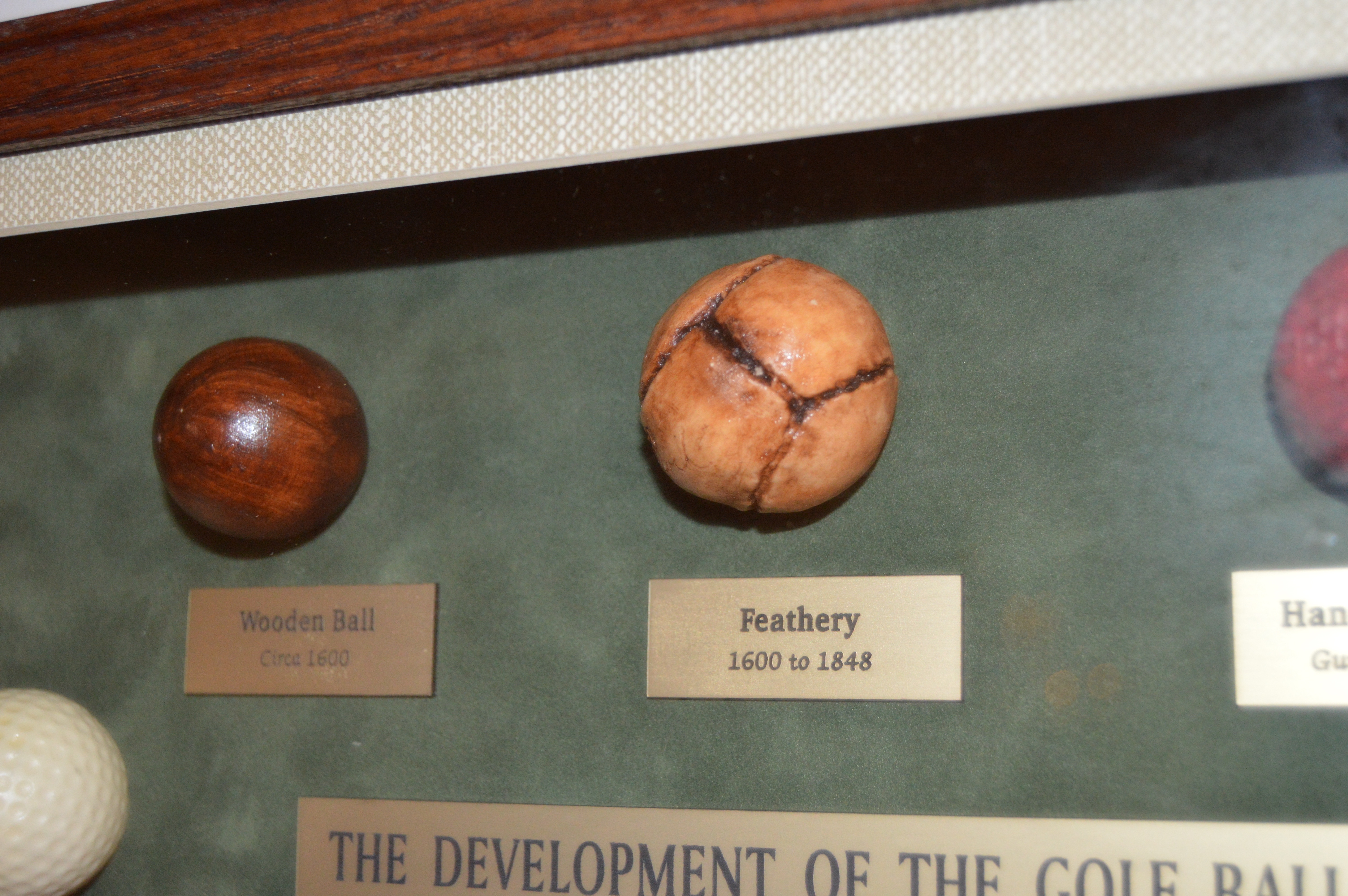 "The Development of the Golf Ball" Shadow Box Frame