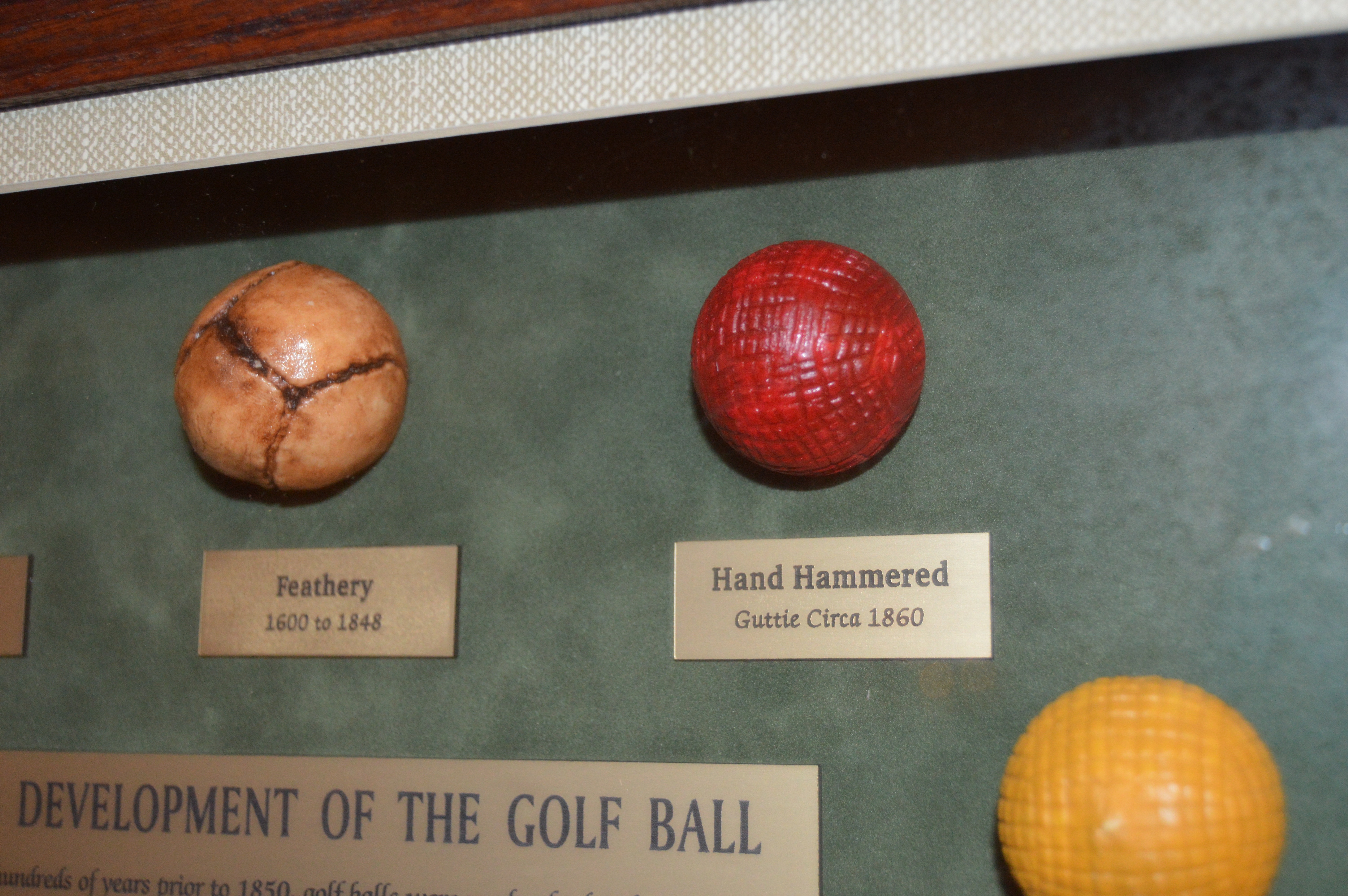 "The Development of the Golf Ball" Shadow Box Frame