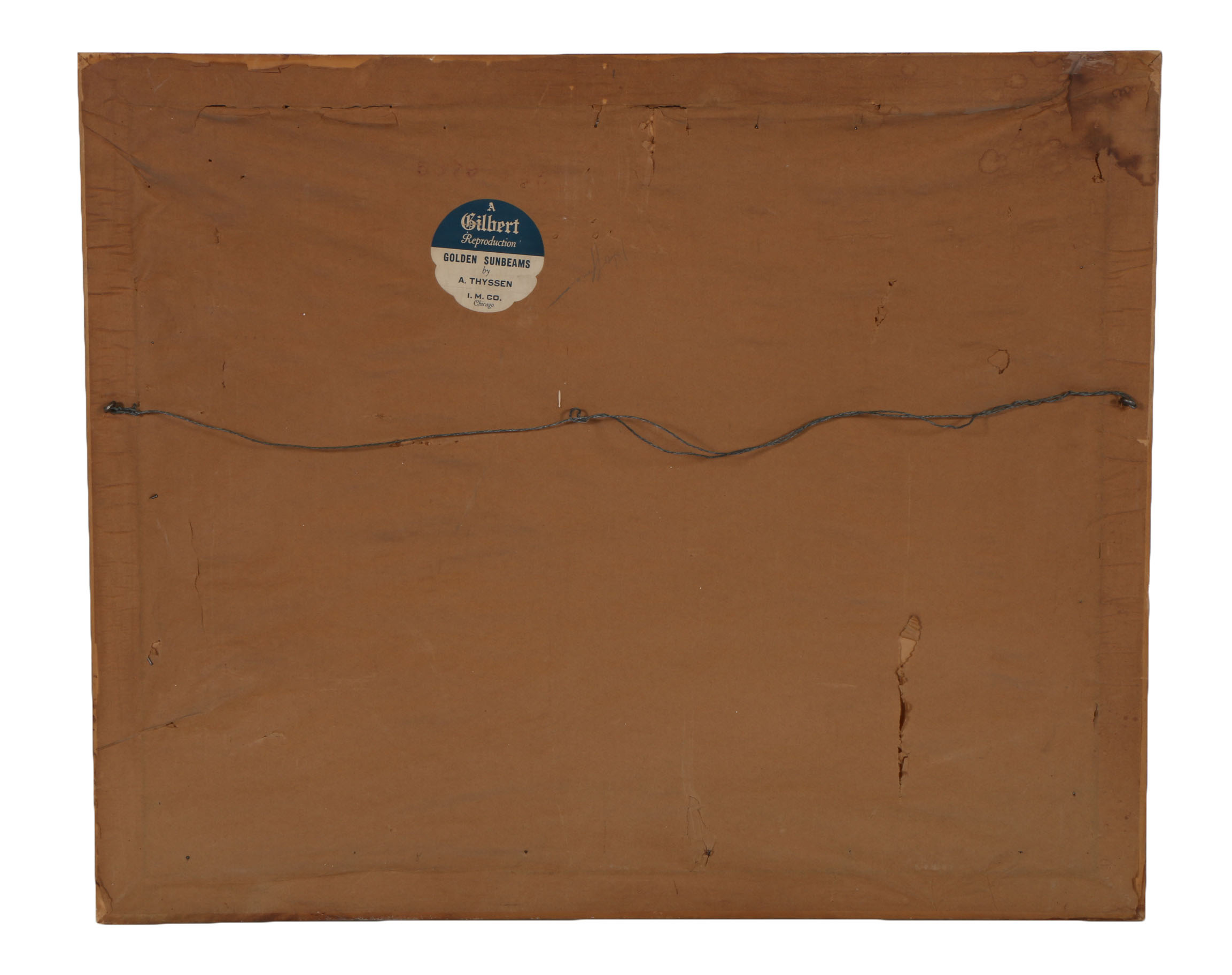 Framed Offset Lithograph After A. Thyssen's "Golden Sunbeams"