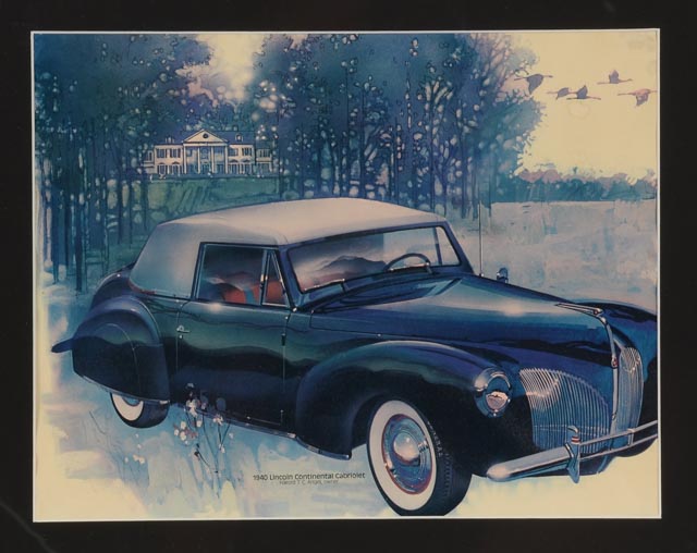 Three Offset Lithographs of Classic Cars After Paul Melia