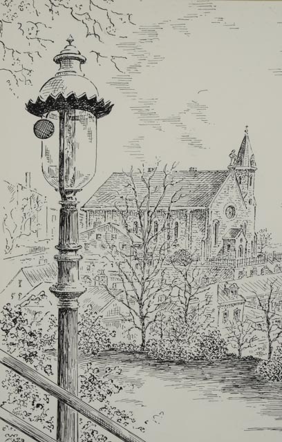 Caroline Williams Original Ink Drawing of the Immaculata Church