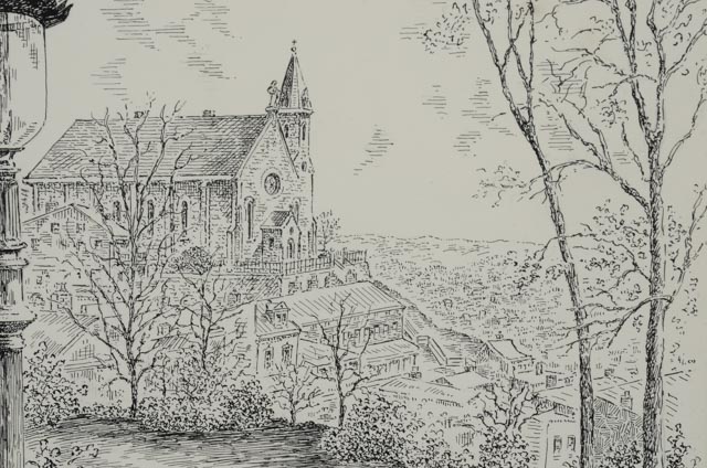 Caroline Williams Original Ink Drawing of the Immaculata Church