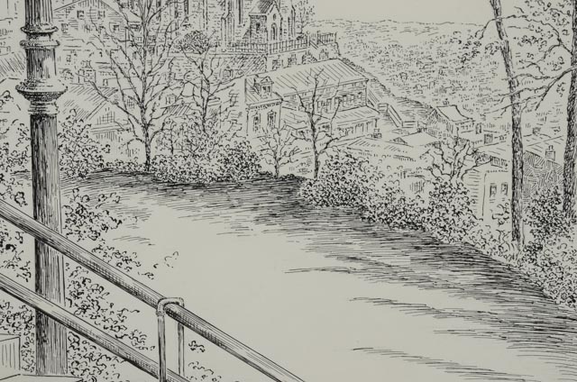 Caroline Williams Original Ink Drawing of the Immaculata Church