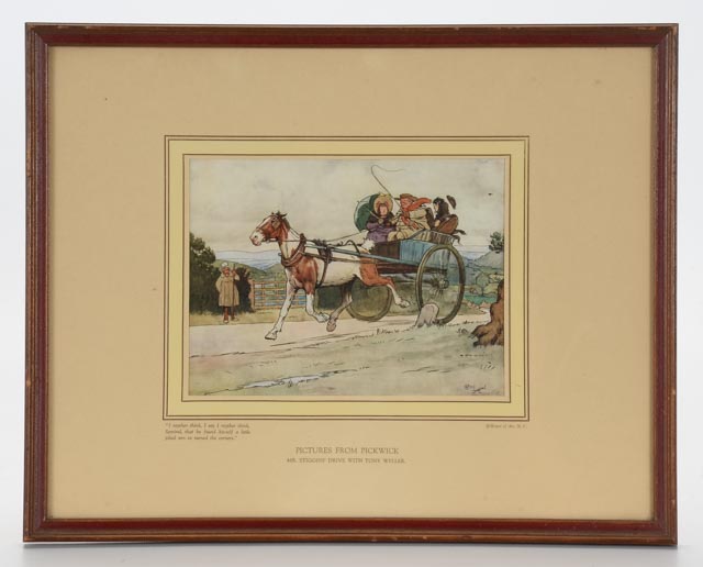 Pair of Offset Lithographs After Cecil Aldin's "Pictures From Pickwick"