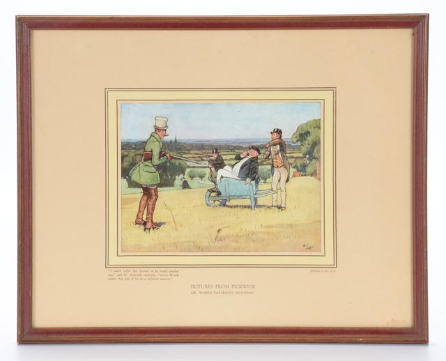 Pair of Offset Lithographs After Cecil Aldin's "Pictures From Pickwick"