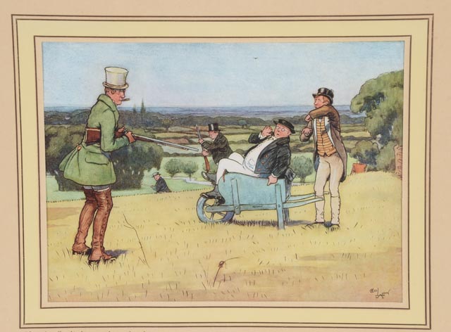 Pair of Offset Lithographs After Cecil Aldin's "Pictures From Pickwick"