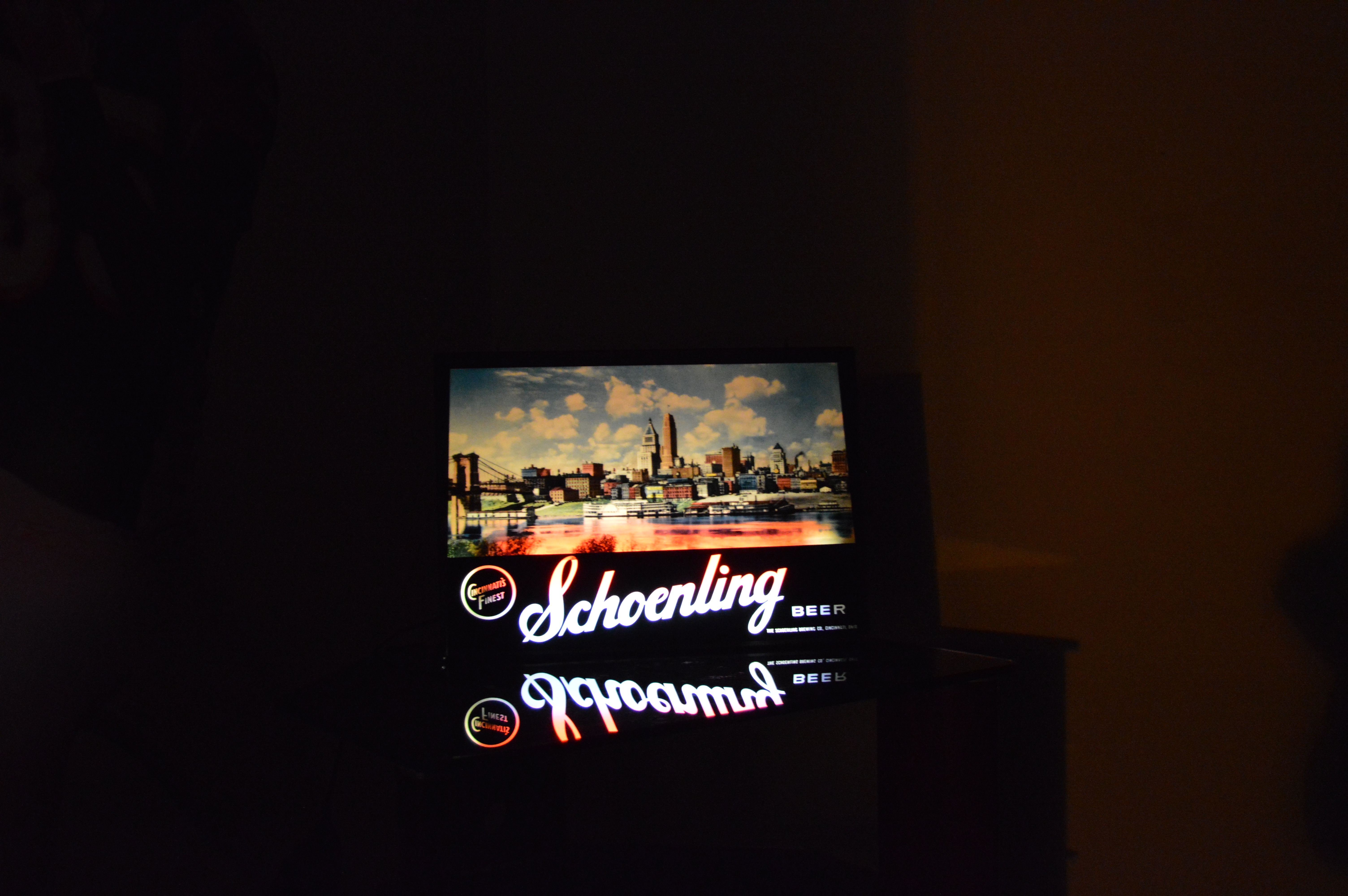 Schoenling Beer Backlit Sign