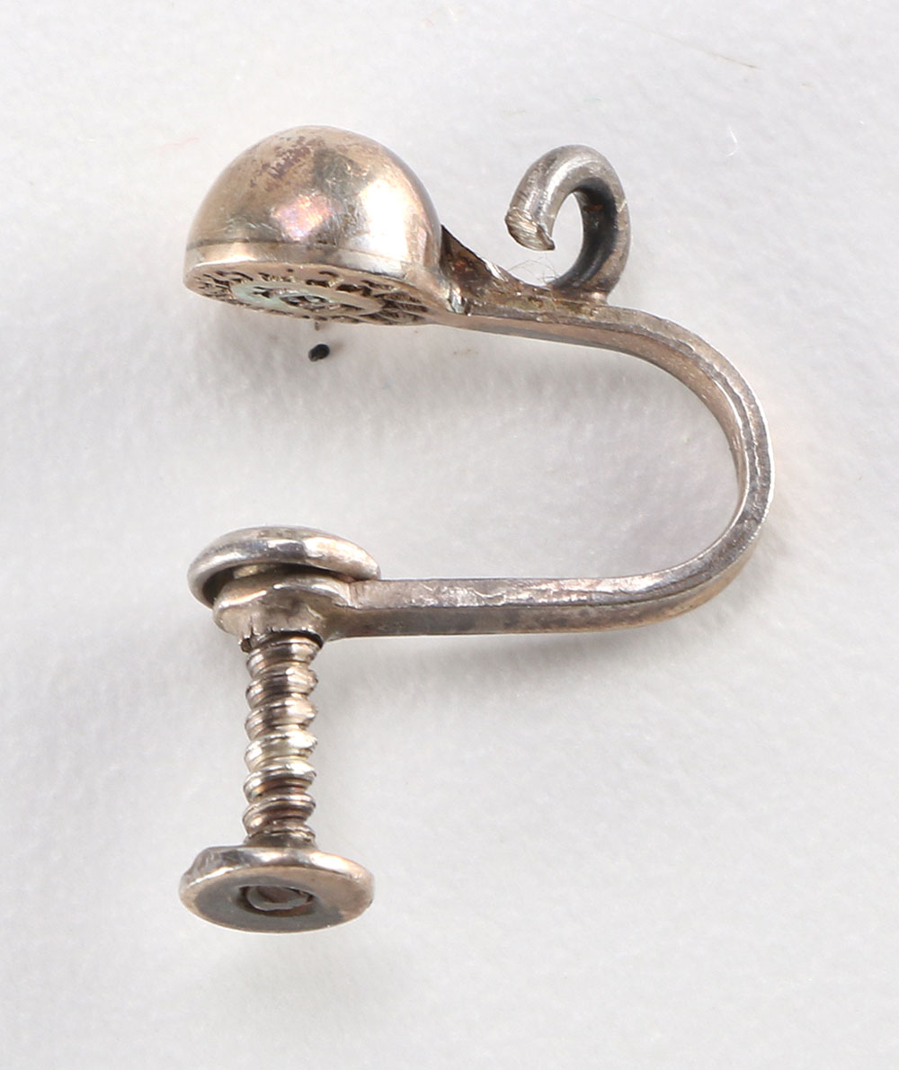 Vintage Silver Tone Screw-back Earrings