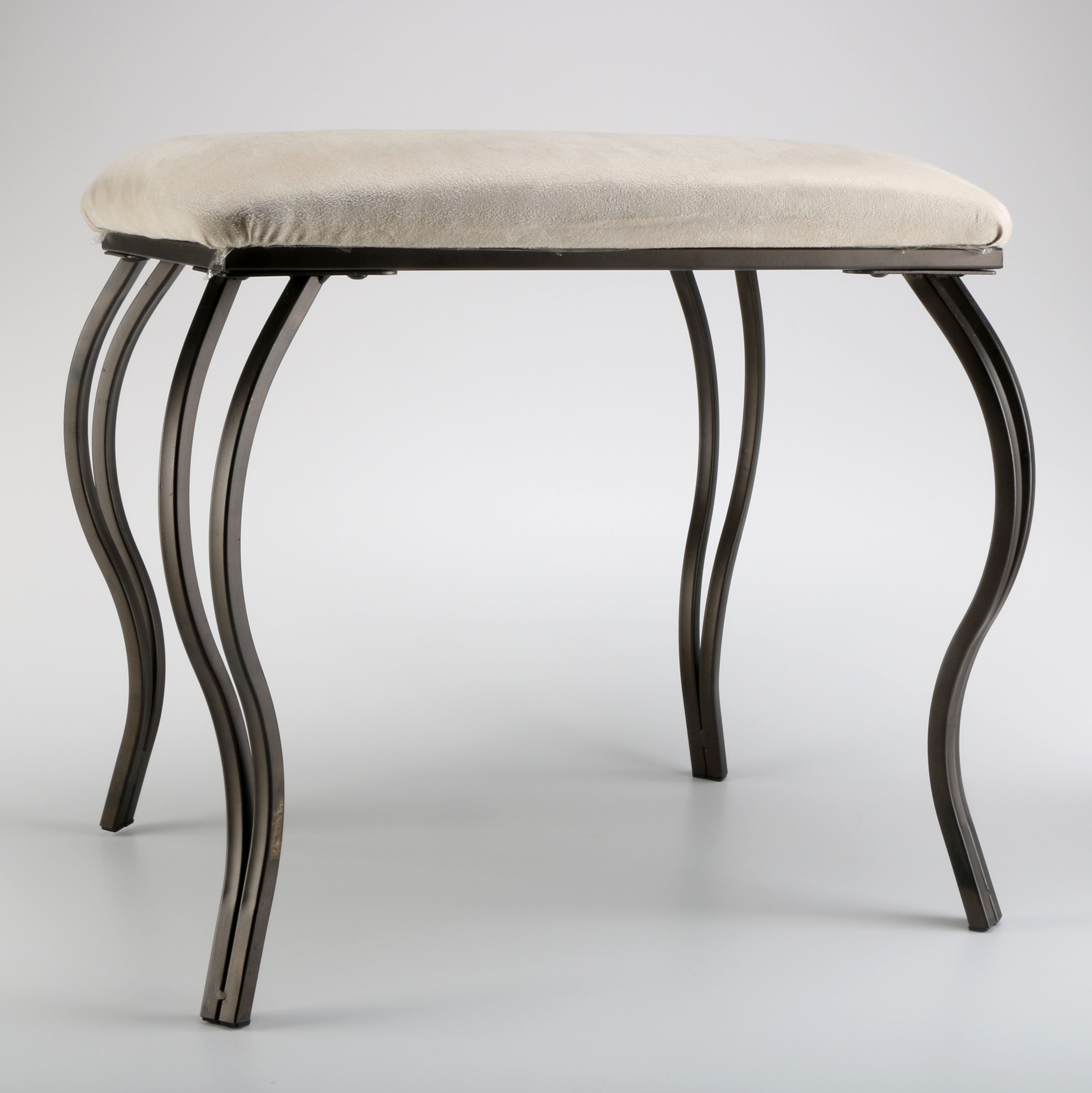 Modern Style Metal Framed Ottoman