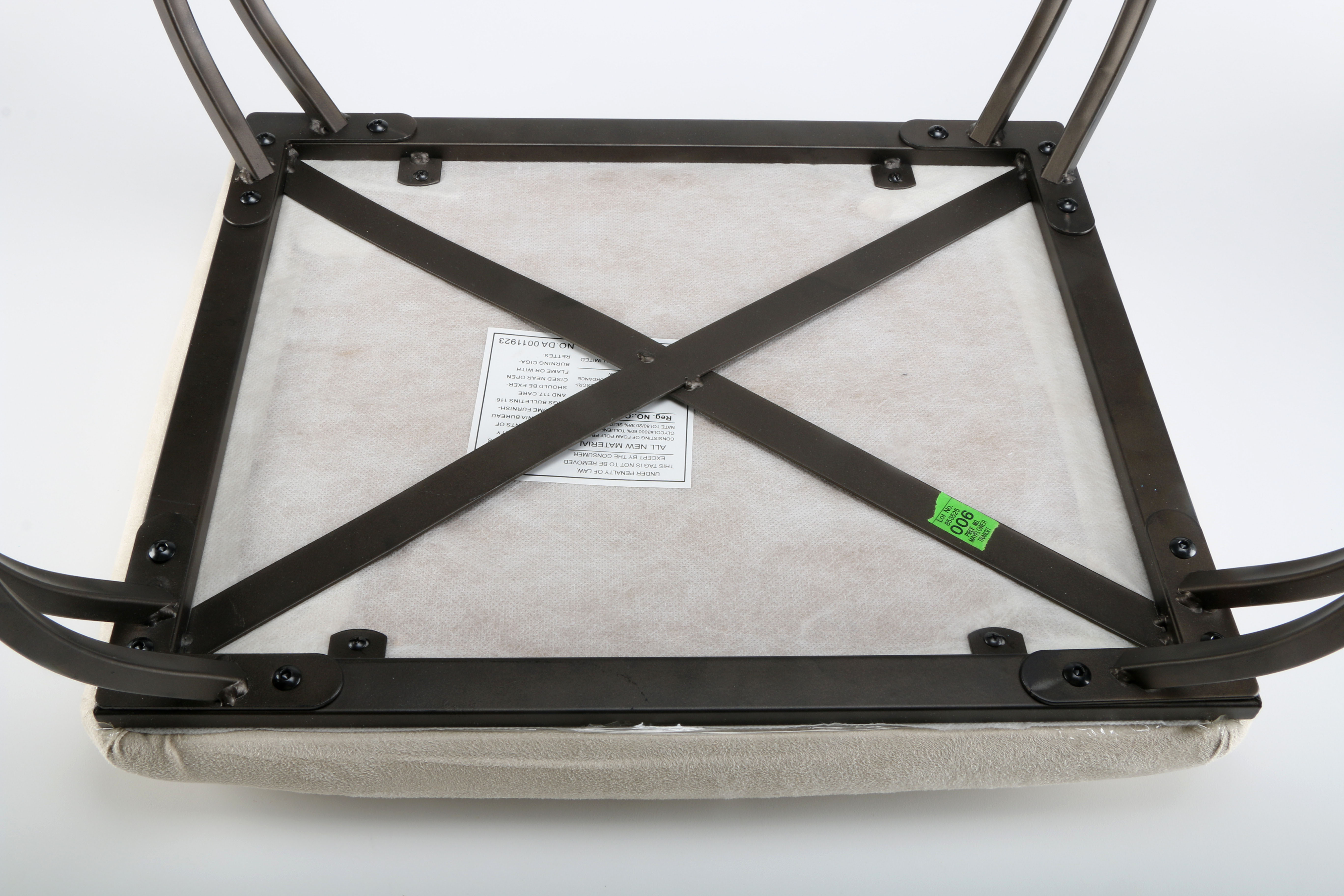 Modern Style Metal Framed Ottoman