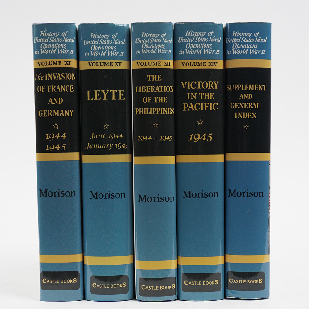 1st Edition Morison's "US Naval Operations in World War II" 15 Volume Set