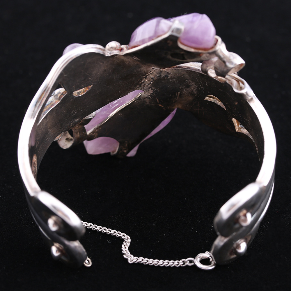 1940s Spratling  Sterling and Amethyst Cuff Bracelet
