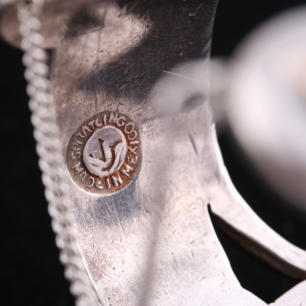 1940s Spratling  Sterling and Amethyst Cuff Bracelet